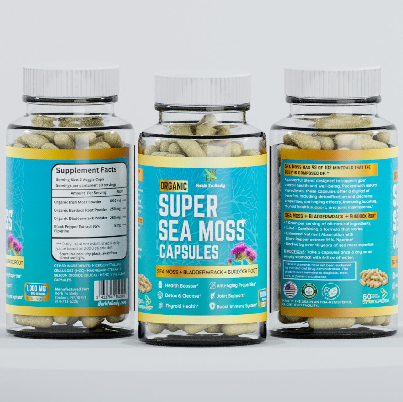 ORGANIC
supEö
SEA Moss
CAPSULES