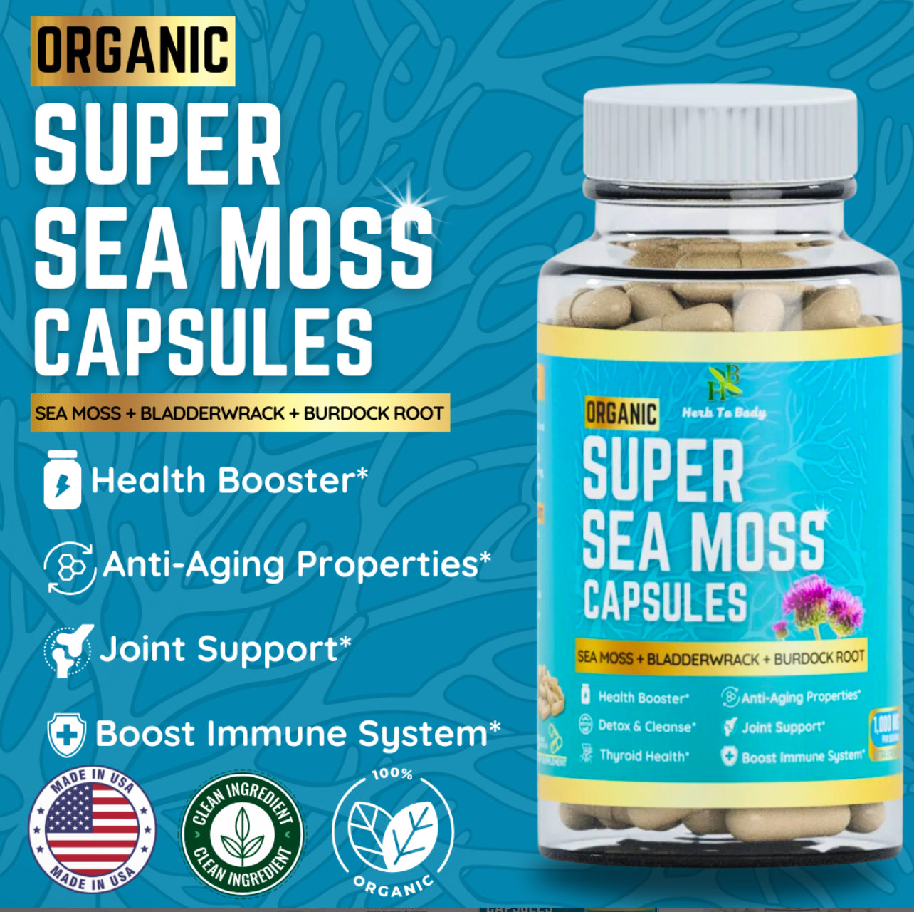 ORGANIC
supEö
SEA Moss
CAPSULES - 
