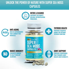 Super Seamoss/Burdock/Bladderwack Powder 60 capsules