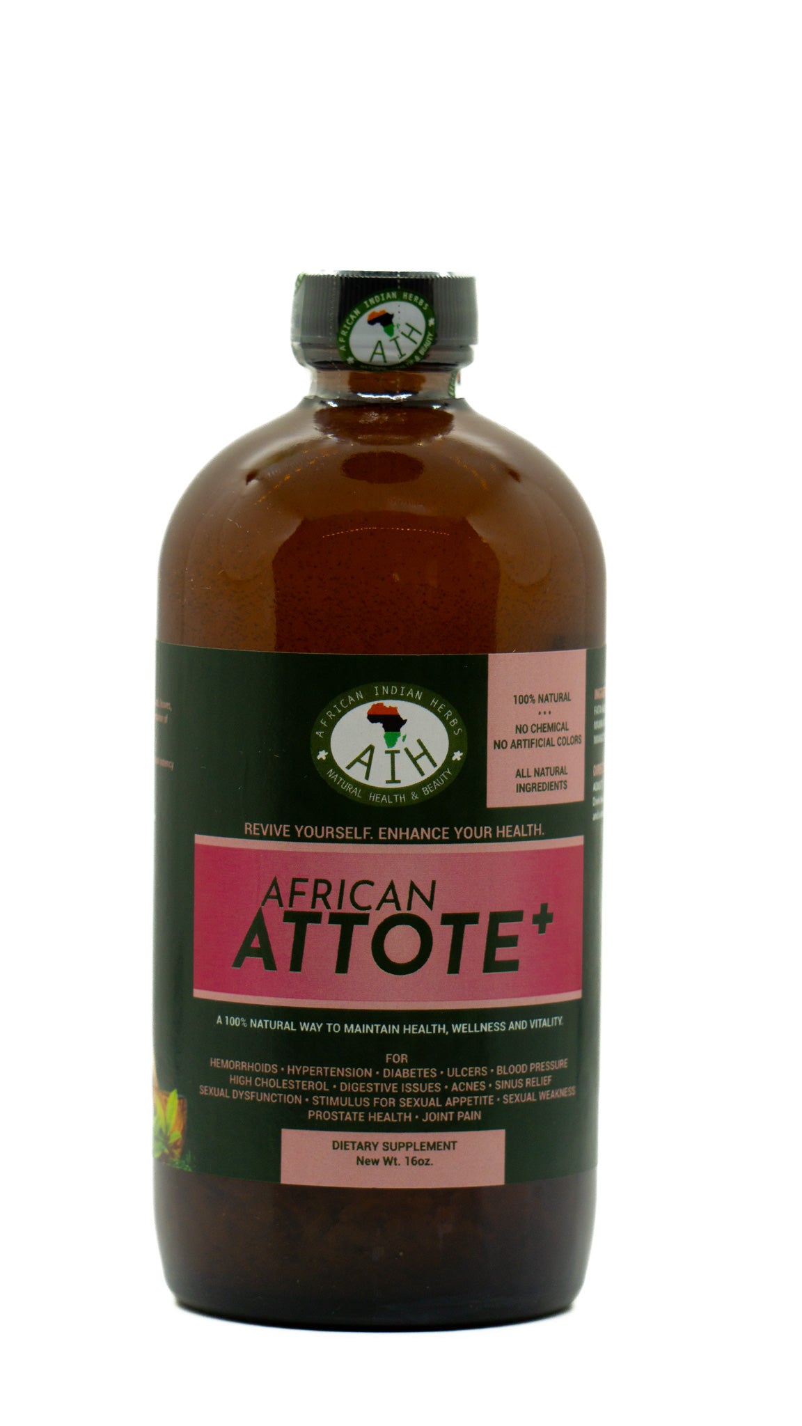 EROS'S NECTAR African Attote men's wellness supplement bottle for health and vitality