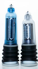 Bathmate X30 pump for men in blue and clear with black accordion-style base for male enhancement