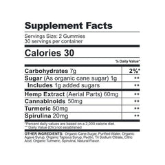Gummies - Curcuma et Spiruline - Bouteille de 60 ct - 1500 mg