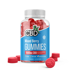 CBD Gummies - Baies mélangées - Bouteille de 60 ct - 1500 mg