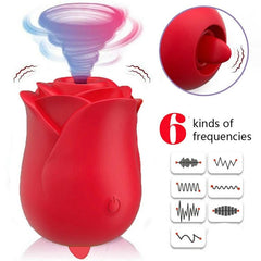 Silicone Licking Clitoris Stimulator Pussy Breast Massager Female Nipple Clit Waterproof Usb Rechargeable Togue Rose Vibrator