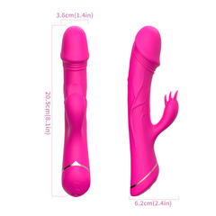 Waterproof Women Vibrating Masturbation Toys C G Spot Clitoris Stimulation Flapping Dildo Rabbit Vibrator Toys For Woman