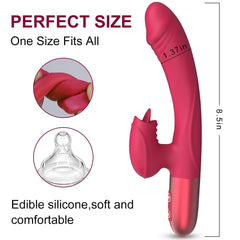 Anal vibrant clitoridien Stimulation langue léchage 10 vibrations G Spot chauffé lapin vibrateur gode pour les femmes vaginales 