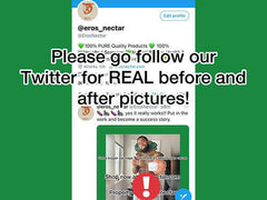 My Store male enhancement duo product promoting natural quality and success stories on social media